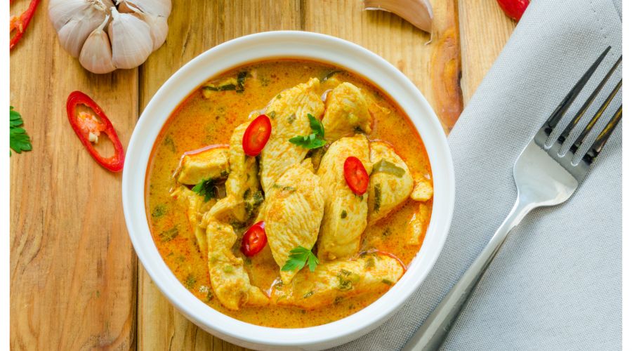 Krůtí prsa na kari