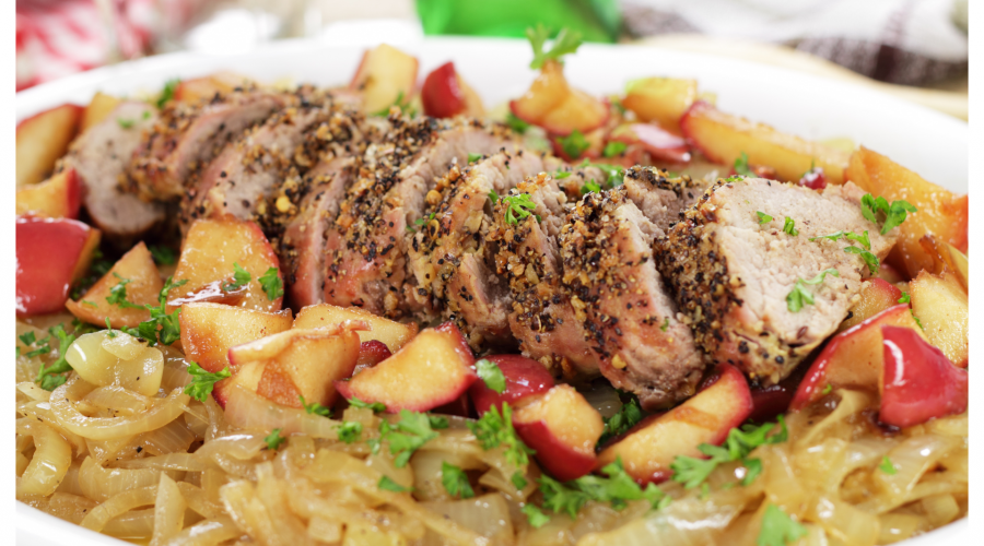 Vepřová panenka s ředkvičkami